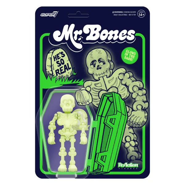Super7 Mr. Bones^Mr. Bones Reaction - Mr. Bones (Glow)