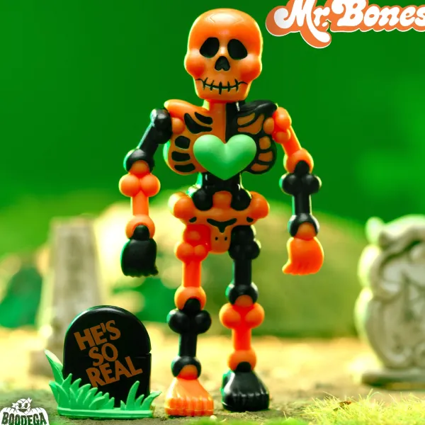 Super7 Mr. Bones^Mr. Bones Reaction - Mr. Bones (Orange/Black) [Coffin Box]