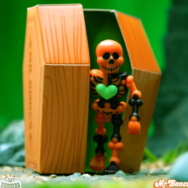Super7 Mr. Bones^Mr. Bones Reaction - Mr. Bones (Orange/Black) [Coffin Box]