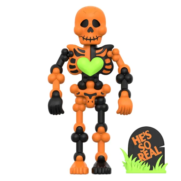 Super7 Mr. Bones^Mr. Bones Reaction - Mr. Bones (Orange/Black) [Coffin Box]
