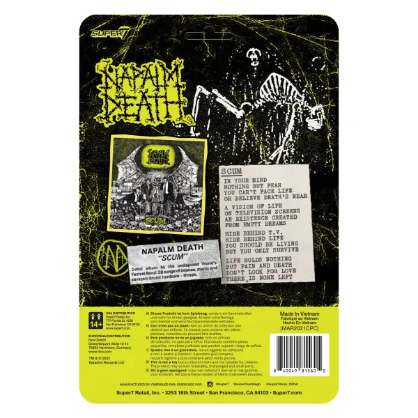 Super7 Napalm Death^Napalm Death Reaction Figure - Scum Demon (Lime Green)
