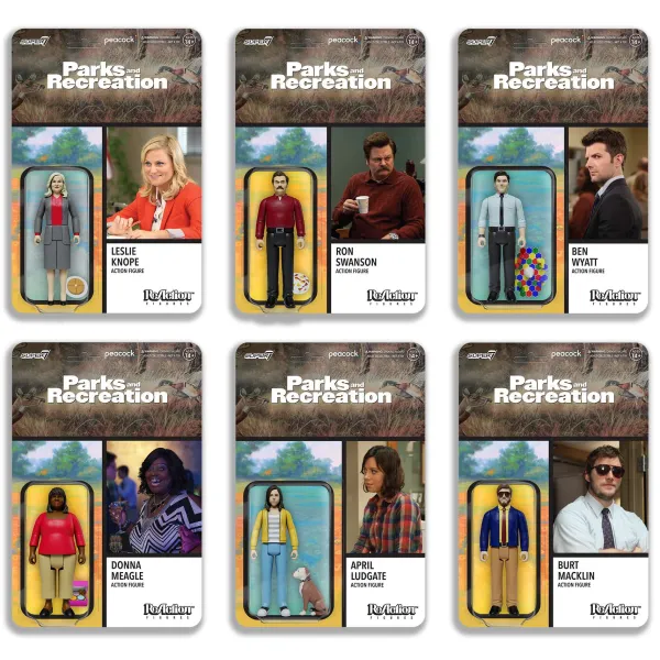 Super7 Parks And Recreation^Parks And Recreation Reaction Figures - Wave 1 Set Of 6