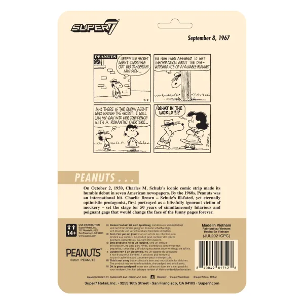 Super7 Peanuts^Peanuts Reaction Figure Wave 5 - Secret Agent Snoopy