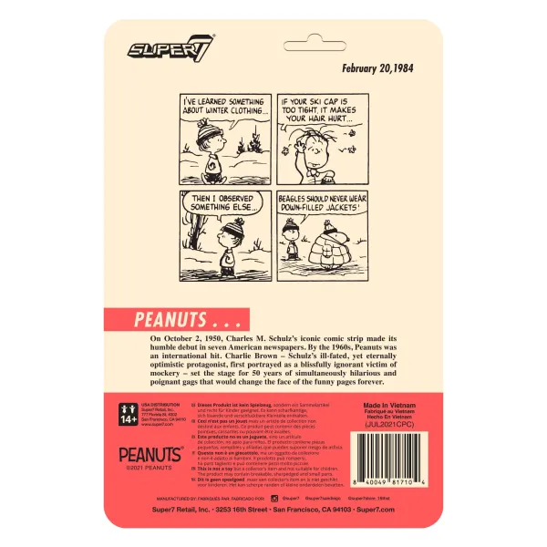 Super7 Peanuts^Peanuts Reaction Figure Wave 5 - Puffy Coat Snoopy