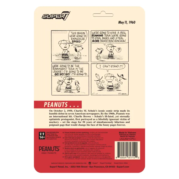 Super7 Peanuts^Peanuts Reaction Figure Wave 5 - Baseball Snoopy