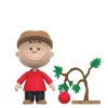 Super7 Peanuts^Peanuts Reaction Figures Wave 06 (Holiday Box Set) - Charlie Brown With Sad Christmas Tree And Linus