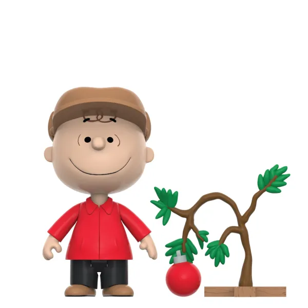 Super7 Peanuts^Peanuts Reaction Figures Wave 06 (Holiday Box Set) - Charlie Brown With Sad Christmas Tree And Linus
