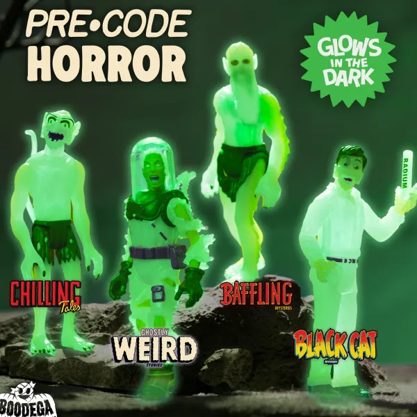 Super7 Pre-Code Horror^Pre-Code Horror Reaction Figures - Glow (Set Of 4)
