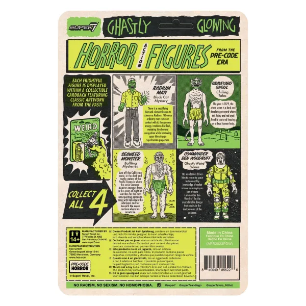 Super7 Pre-Code Horror^Pre-Code Horror Reaction W3- Ghostly Weird Stories - Commander Ben Woodruff(Glow)