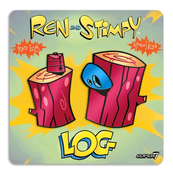 Super7 Ren & Stimpy^Ren & Stimpy Enamel Pin - Log! 2-Pin Set