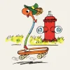 Super7 Richard Scarry^Richard Scarry Lowly Worm Skates T-Shirt