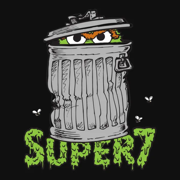 Super7 Sesame Street^Sesame Street Crewneck Sweatshirt - Oscar The Grouch