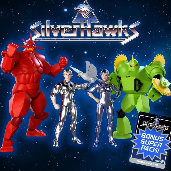 Super7 Silverhawks^Silverhawks Ultimates! Wave 4 - Steelheart, Quicksilver, Mon*Star & Buzz-Saw