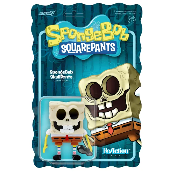 Super7 Spongebob Squarepants^Spongebob Squarepants Reaction Wave 2 - Spongebob Skullpants