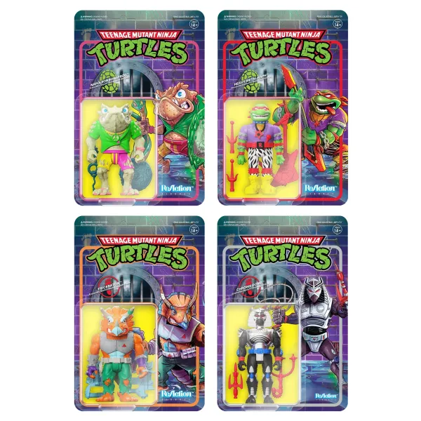 Super7 Teenage Mutant Ninja Turtles^Teenage Mutant Ninja Turtles Reaction Set - Wave 6 (Set Of 4)