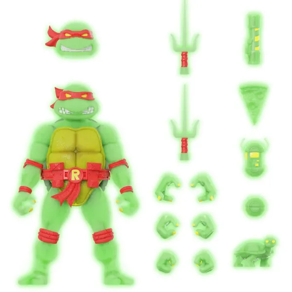 Super7 Teenage Mutant Ninja Turtles^Teenage Mutant Ninja Turtles Ultimates! - Raphael [Mutagen Ooze Glow] (Pre-Order Exclusive)
