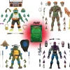Super7 Teenage Mutant Ninja Turtles^Teenage Mutant Ninja Turtles Ultimates! Wave 11 - Rat King, Rapper Mike, Ninja Nomad Leonardo & Foot Soldier (Battle Damaged)