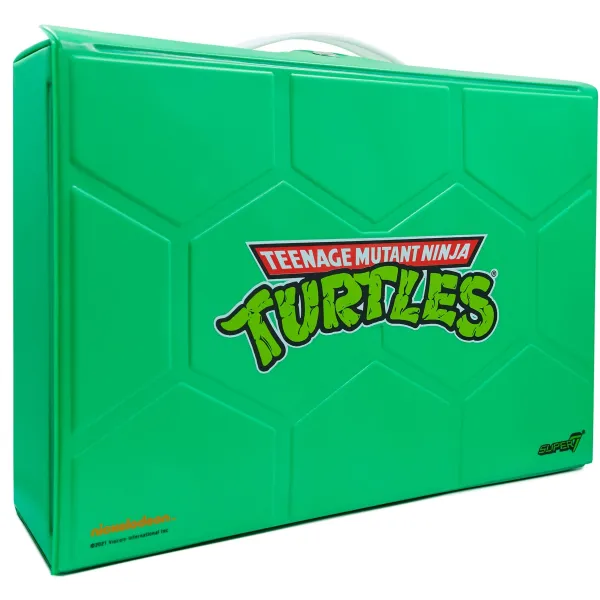 Super7 Teenage Mutant Ninja Turtles^Teenage Mutant Ninja Turtles Reaction Figures - Carry Case With Michelangelo (Metallic)
