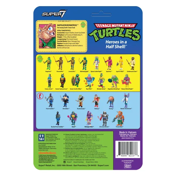 Super7 Teenage Mutant Ninja Turtles^Teenage Mutant Ninja Turtles Reaction Wave 6 - Napoleon Bonafrog