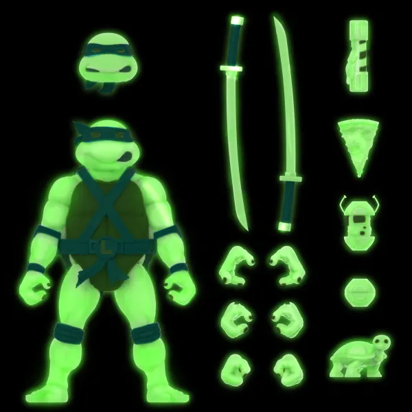 Super7 Teenage Mutant Ninja Turtles^Teenage Mutant Ninja Turtles Ultimates! - Leonardo [Mutagen Ooze Glow]
