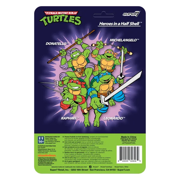 Super7 Teenage Mutant Ninja Turtles^Teenage Mutant Ninja Turtles Reaction Wave 7 - Michelangelo Toon