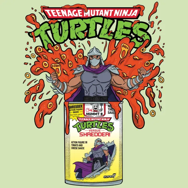 Super7 Teenage Mutant Ninja Turtles^Teenage Mutant Ninja Turtles T-Shirts - Shredder / Pasta Can