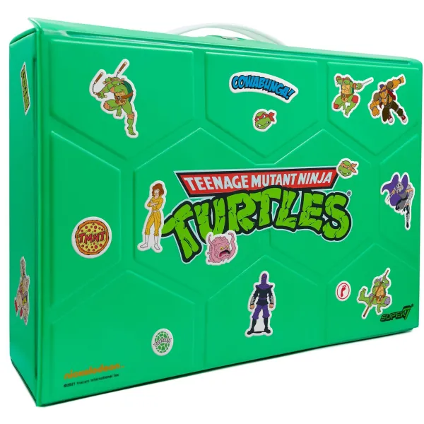 Super7 Teenage Mutant Ninja Turtles^Teenage Mutant Ninja Turtles Reaction Figures - Carry Case With Michelangelo (Metallic)