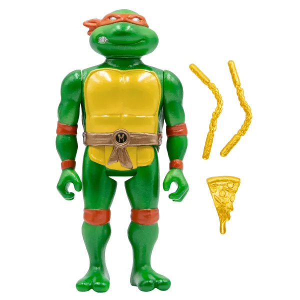 Super7 Teenage Mutant Ninja Turtles^Teenage Mutant Ninja Turtles Reaction Figures - Carry Case With Michelangelo (Metallic)