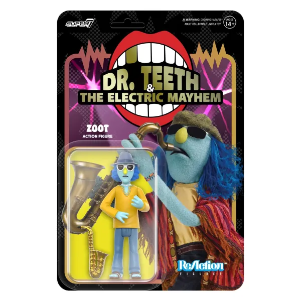 Super7 Disney^The Muppets Reaction Figures Wave 1- Electric Mayhem Band - Zoot