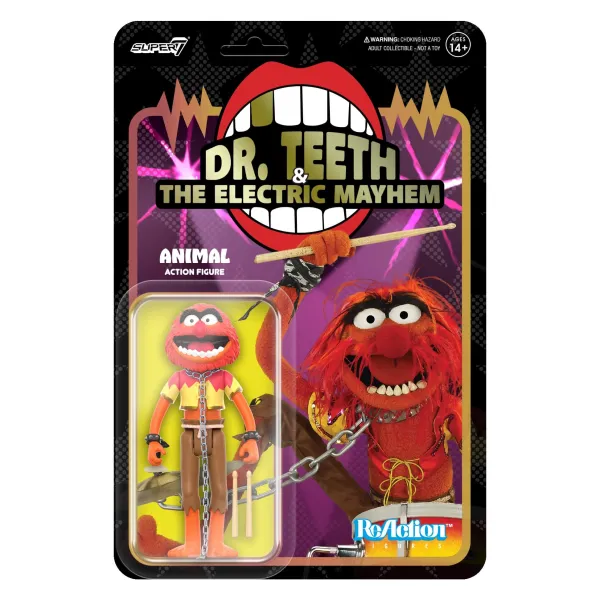 Super7 The Muppets^The Muppets Reaction Figures Wave 1- Electric Mayhem Band - Animal