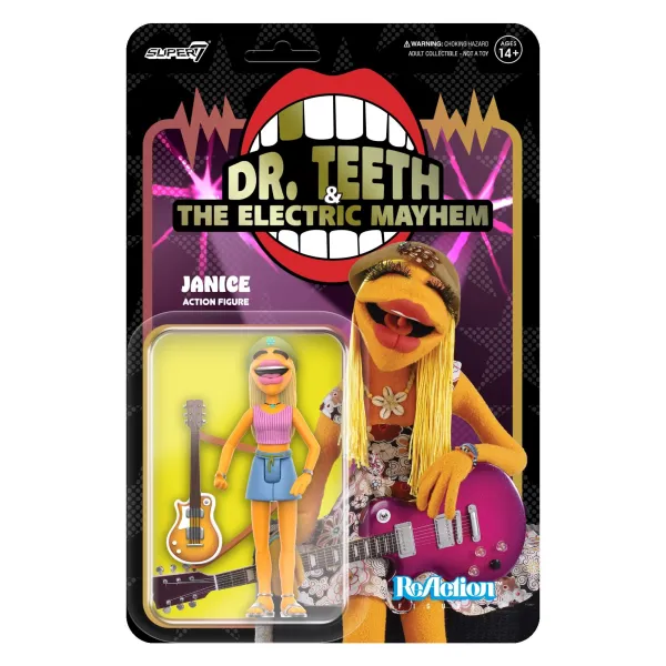 Super7 The Muppets^The Muppets Reaction Figures Wave 1- Electric Mayhem Band - Janice