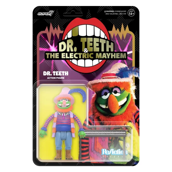 Super7 Disney^The Muppets Reaction Figures Wave 1- Electric Mayhem Band - Dr. Teeth