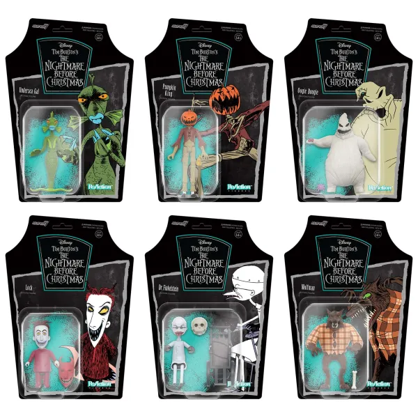 Super7 Disney^The Nightmare Before Christmas Reaction Wave 2 Set Of 6 Figures