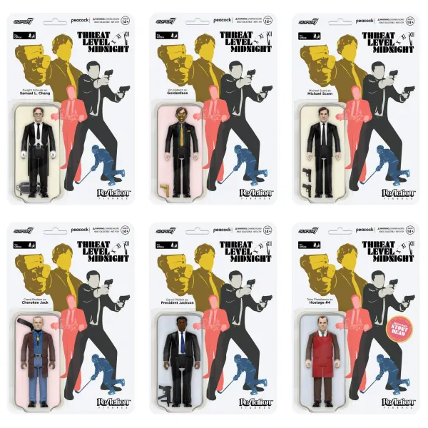 Super7 The Office^The Office Reaction Figures Wave 1 Threat Level Midnight - Set Of 6