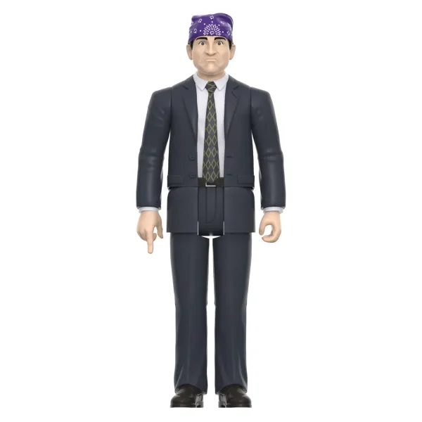 Super7 The Office^The Office Reaction Figures Wave 2 - Michael Scott (Prison Mike), Dwight Schrute (Basketball), Stanley Hudson (Florida), Pam Beesly (Dundie)