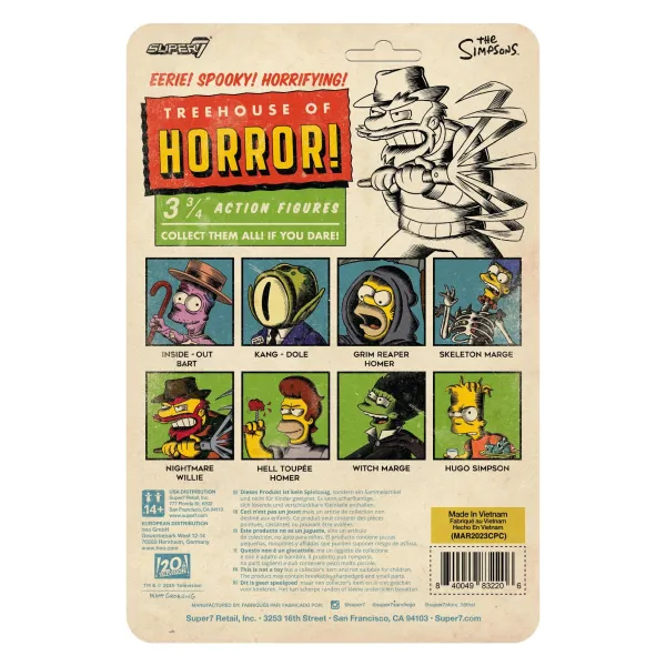 Super7 The Simpsons^The Simpsons Reaction Figures Wave 04 (Tree House Of Horror V2) - Hell Toupee Homer