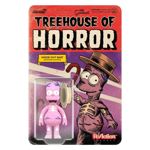Super7 The Simpsons^The Simpsons Reaction W3 - Treehouse Of Horror - Inside Out Bart