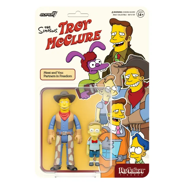 Super7 The Simpsons^The Simpsons Reaction W2 - Troy Mcclure (Meat And You: Partners In Freedom)