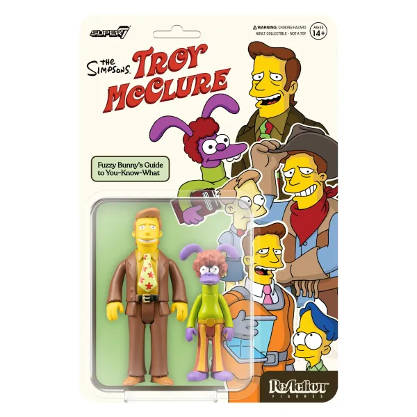 Super7 The Simpsons^The Simpsons Reaction W2 - Troy Mcclure (Fuzzy Bunny'S Guide To You-Know-What)