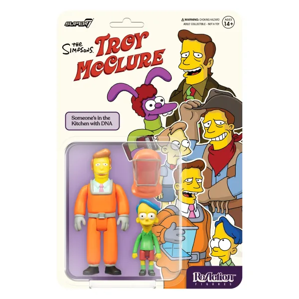 Super7 The Simpsons^The Simpsons Reaction W2 - Troy Mcclure (Someone'S In The Kitchen With Dna)