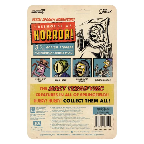 Super7 The Simpsons^The Simpsons Reaction W3 - Treehouse Of Horror - Inside Out Bart