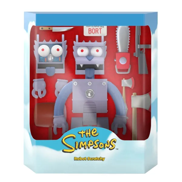 Super7 The Simpsons^The Simpsons Ultimates! Wave 1- Robot Scratchy
