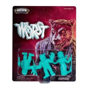Super7 The Worst^The Worst Keshi Pack B - Shedusa, Werewolf Biker, Cortex Commander (Teal)