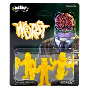 Super7 The Worst^The Worst Keshi Pack B - Shedusa, Werewolf Biker, Cortex Commander (Yellow)