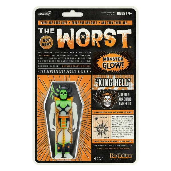 Super7 The Worst^The Worst Reaction Figures Wave 3 - King Hell (Hell-Oween Glow)