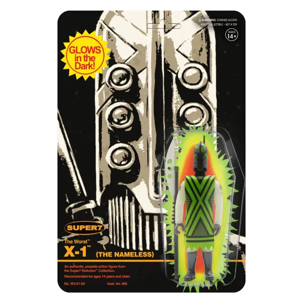 Super7 The Worst^The Worst Reaction Figures Wave 3C - X-1 (Monster Glow) Sdcc 22