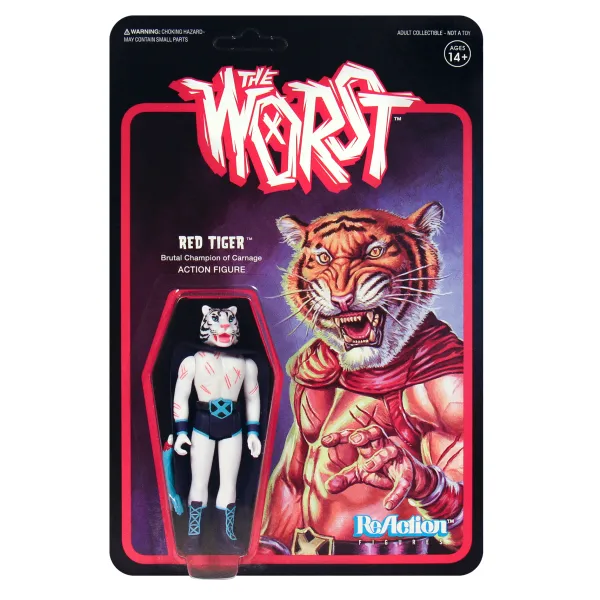 Super7 The Worst^The Worst Reaction Figure - Red Tiger (Color 2)