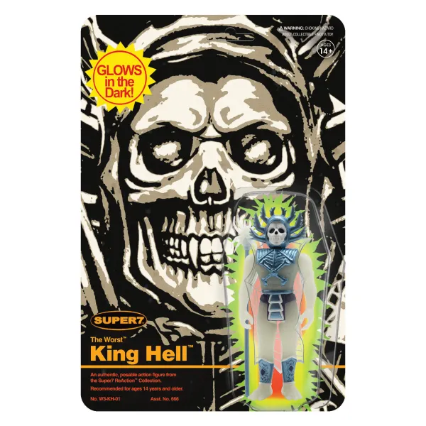 Super7 The Worst^The Worst Reaction Figures Wave 3C - King Hell (Monster Glow) Sdcc 22