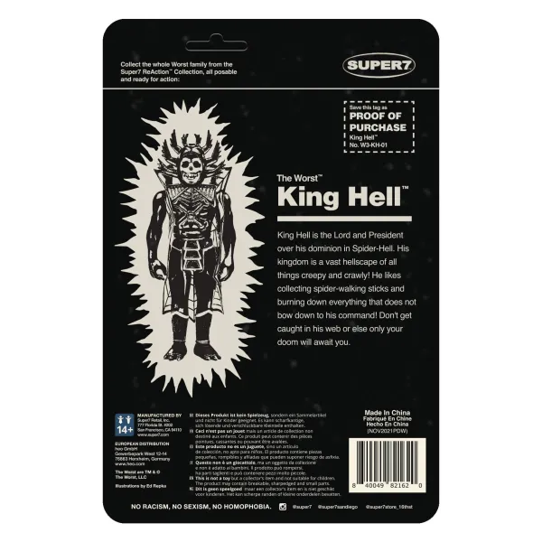 Super7 The Worst^The Worst Reaction Figures Wave 3C - King Hell (Monster Glow) Sdcc 22