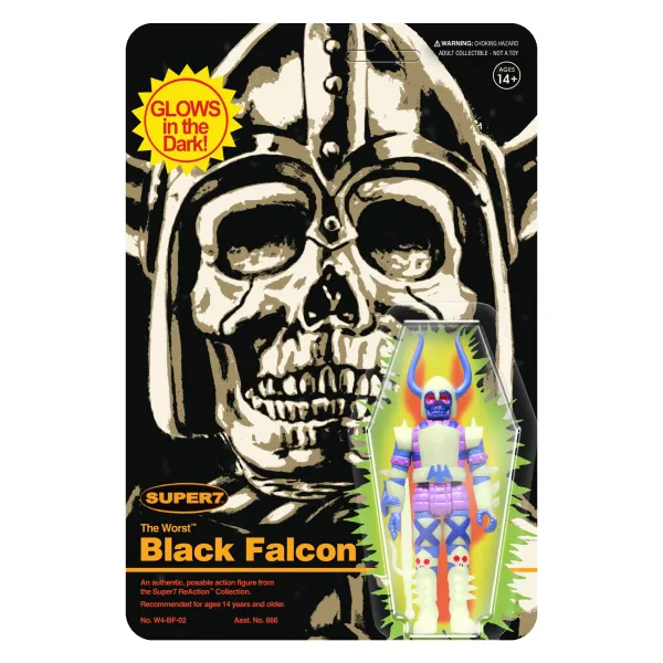 Super7 The Worst^The Worst Reaction Wave 1 - Black Falcon (Monster Glow)